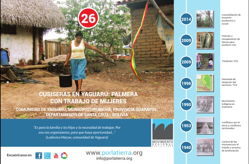 Cusiseras en Yaguarú: Palmera con trabajo de mujeres