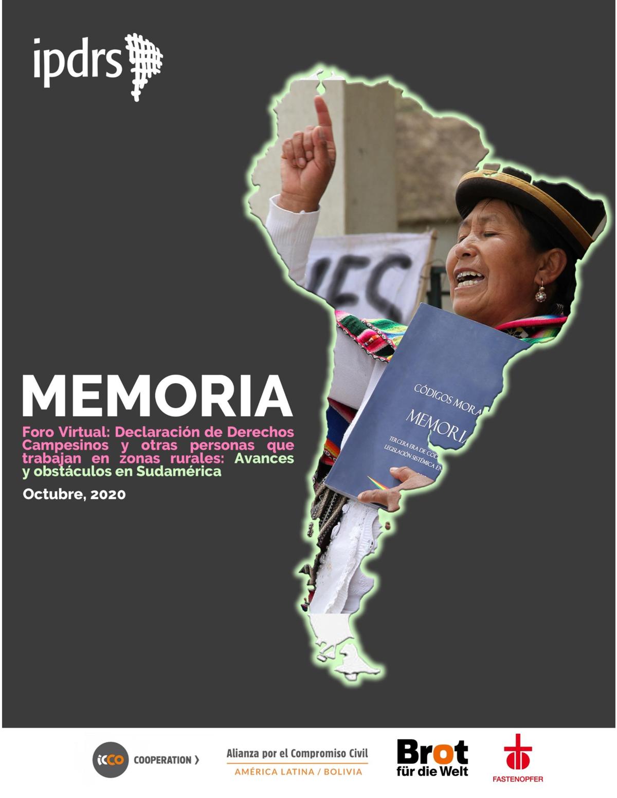 Memoria Foro Virtual: Avances y obstáculos para la ratificación de la Declaración de las Naciones Unidas sobre los Derechos de los Campesinos y de Otras Personas que Trabajan en las Zonas Rurales en Sudamérica
