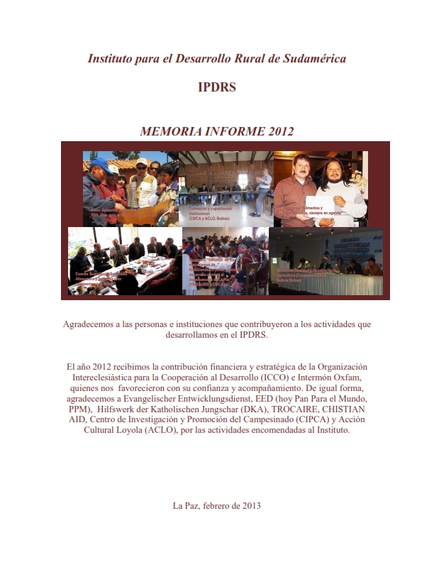 IPDRS Memoria Informe 2012